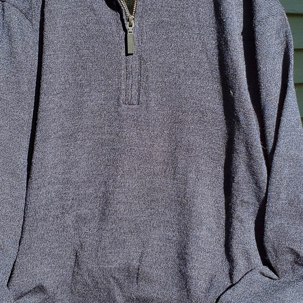 Mens merinowool navy sweater szXL - Picture 2 of 4